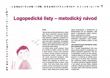 Náhled Logopedie - Listy pro nácvik výslovnosti, 2.  vydání