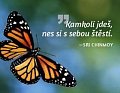 Magnet na lednici - Kamkoli jdeš, nes si s sebou štěstí.