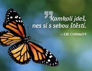 Magnet na lednici - Kamkoli jdeš, nes si s sebou štěstí.