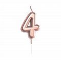 Svíčka dortová rose gold 5 cm číslo 4