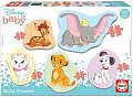 Puzzle baby Disney zvířata 2 5v1 (3-5 dílků)
