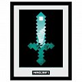 Minecraft Zarámovaný plakát - diamantový meč