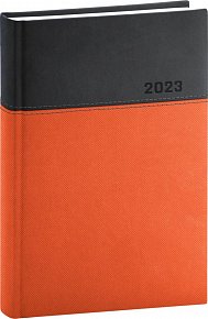 Diář 2023: Dado - oranžovočerný, denní, 15 × 21 cm