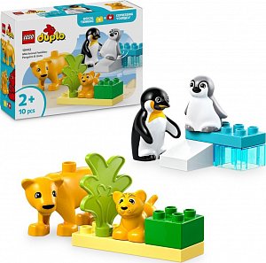 LEGO® DUPLO® 10442 Rodinky divokých zvířat: Tučňáci a lvi