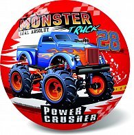 Míč Super cars monster truck nafouknutý 14cm v síťce