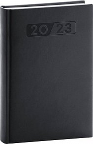 Diář 2023: Aprint - černý, denní, 15 × 21 cm