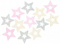 Hvězdy dřevěné 4 cm (12 ks)