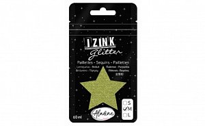 Třpytky IZINK Glitter velikost M - světle zelená, 60 ml, 1.  vydání