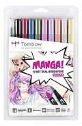 Tombow Oboustranný štětcový fix ABT - Manga Shojo 10 ks