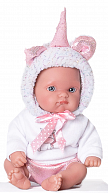 Antonio Juan 85105-1 Jednorožec bílý - realistická panenka miminko s celovinylovým tělem - 21 cm
