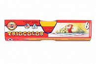 Koh-i-noor pastelky TRIOCOLOR trojhranné silné souprava 6 ks v papírové krabičce