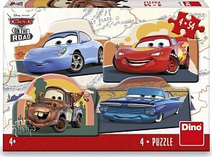 Puzzle Cars - Na cestě 4x54 dílků