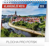 Kalendář stolní 2018 - Nejkrásnější místa Čech a Moravy, 16,5 x 13 cm