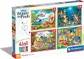 Puzzle Medvídek Pú 4v1 (12+16+20+24 dílků)