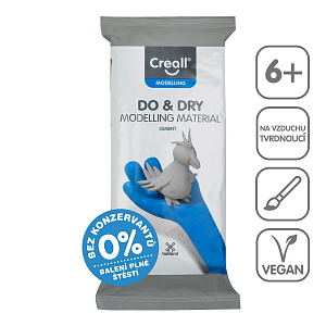 Creall samotvrdnoucí modelovací hmota DO&DRY hypoalergenní, 500 g, šedý cement