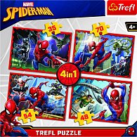 Trefl Puzzle Spiderman - V pavoučí síti 4v1 (35,48,54,70 dílků)
