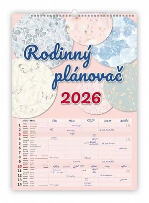 Kalendář nástěnný 2026 - Rodinný plánovač