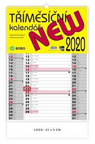 Nástěnný tříměsíční kalendář New - nástěnný kalendář 2020
