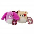 Squishmallows 1+1 Růžový pes Sager a Světlý pes Cooper 20 cm