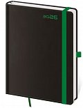Diář 2026 týdenní A5 Black Green s poutkem