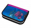 Bagmaster Dívčí školní penál CASE GALAXY 9 C ryba Bojovnice pestrá VIOLET/BLUE/PINK