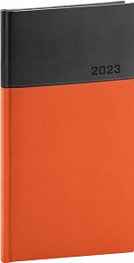 Diář 2023: Dado - oranžovočerný, kapesní, 9 × 15,5 cm