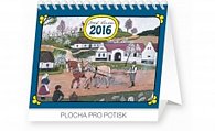 Kalendář stolní 2016 - Josef Lada - Na vsi Praktik,  16,5 x 13 cm