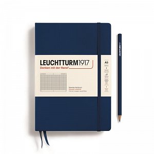 Leuchtturm1917 Zápisník Navy Medium A5 čtverečkovaný