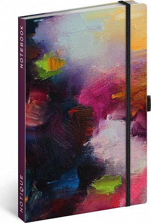 Notes Růžová malba, linkovaný, 13 × 21 cm