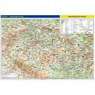Česko - vlastivědná mapa, 1 : 1 100 000 / obrysová mapa / 46 x 32 cm, 1.  vydání