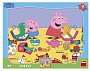 Puzzle Pepa Pig si hraje Tvary 12 dílků na podložce