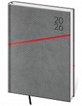 Diář 2026 denní A5 Grife - šedo/červená