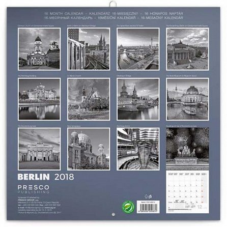Náhled Kalendář poznámkový 2018 - Berlín, 30 x 30 cm