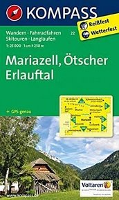 Mariazell, Ötscher, Erlauftal 1:25 000 / turistická mapa KOMPASS 22