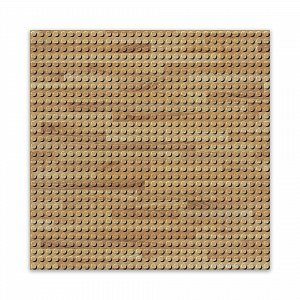 BRIXIES Plus 225.002 Designová podložka na stavění - dřevo 25,5 x 25,5 cm