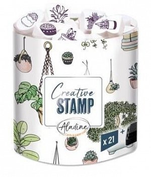 Razítka Creative Stamp - Rostliny, 21 ks