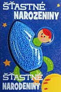 PlayFoam Přáníčko s modelínou Raketa - Šťastné narozeniny