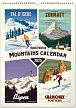 NOTIQUE Nástěnný kalendář Cestovatelské plakáty – hory 2025, 33 x 46 cm