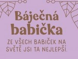 Zrcadlový svícen Báječná babička FIALOVÁ