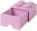 Úložný box LEGO s šuplíkem 4 - světle růžový