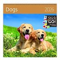 Kalendář 2026 - Dogs - se samolepkami