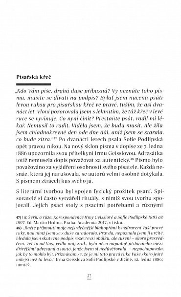 Náhled Psaní na dotek - Materialita textu a proces psaní v české literární kultuře 1885-1989