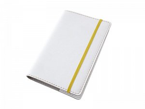 Kožený obal na diář Moleskine L 21 x 13 cm - kůže bílá deluxe