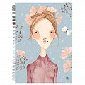 Zápisník s autorskou ilustrací Ivony Knechtlové – Slečna s věnečkem