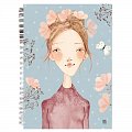 Zápisník s autorskou ilustrací Ivony Knechtlové – Slečna s věnečkem