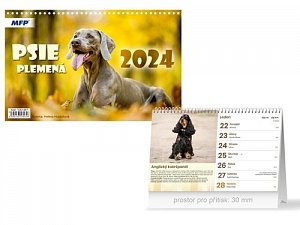 Psí plemena 2024 - stolní kalendář