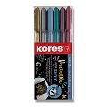 Kores Metallic Style Sada popisovačů se štětcovým hrotem 6 ks