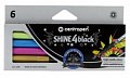 Centropen SHINE 4 BLACK Popisovače - sada 6 metalických barev