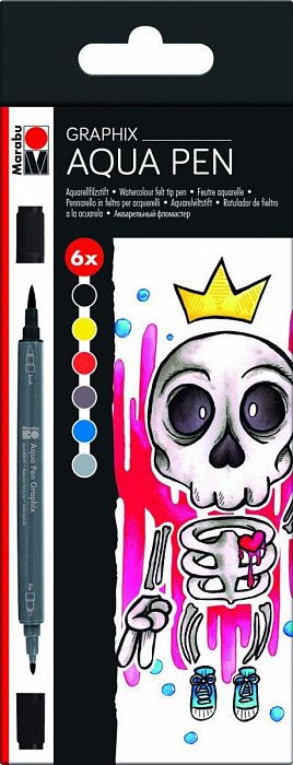 Marabu Graphix sada akvarelových popisovačů 6 ks, 1.  vydání