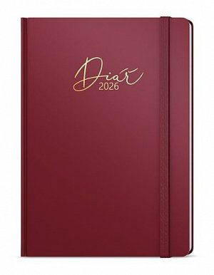 Týdenní diář 2026 Prokop Luxi B6 bordó